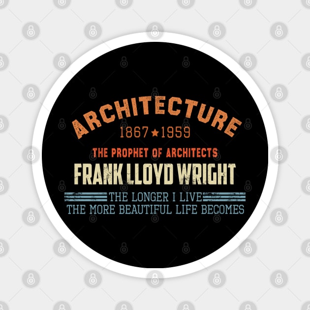 Architecture Frank Lloyd Wright Magnet by Pictozoic